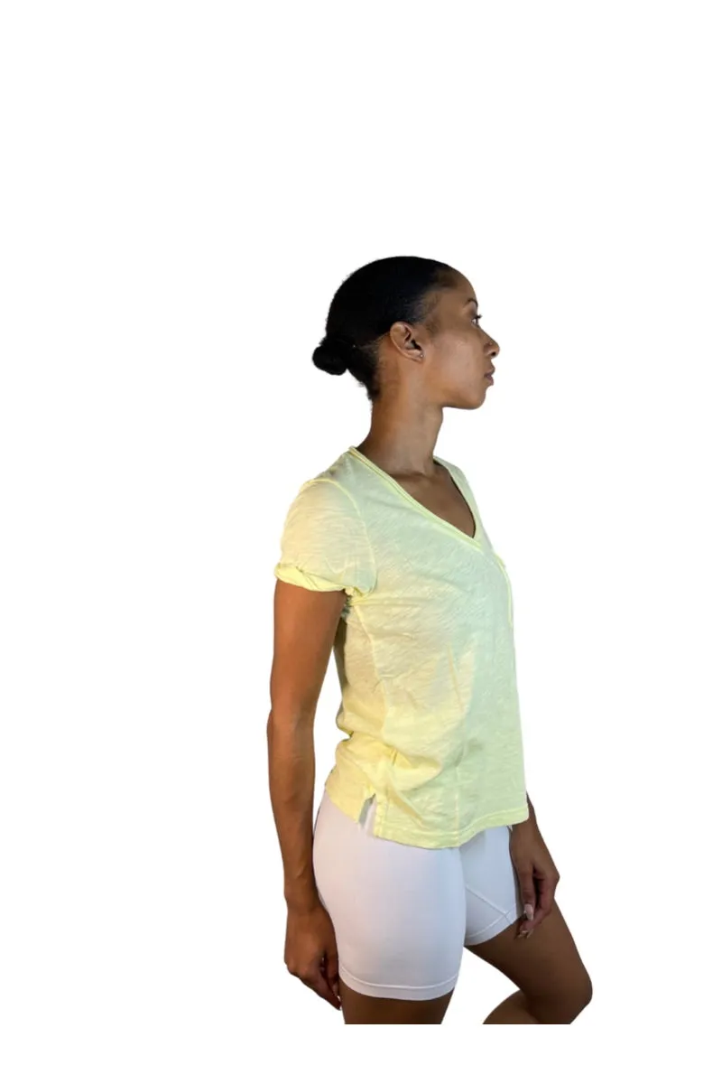 TLA Petite V-Neck Tee Shirt with Pocket
