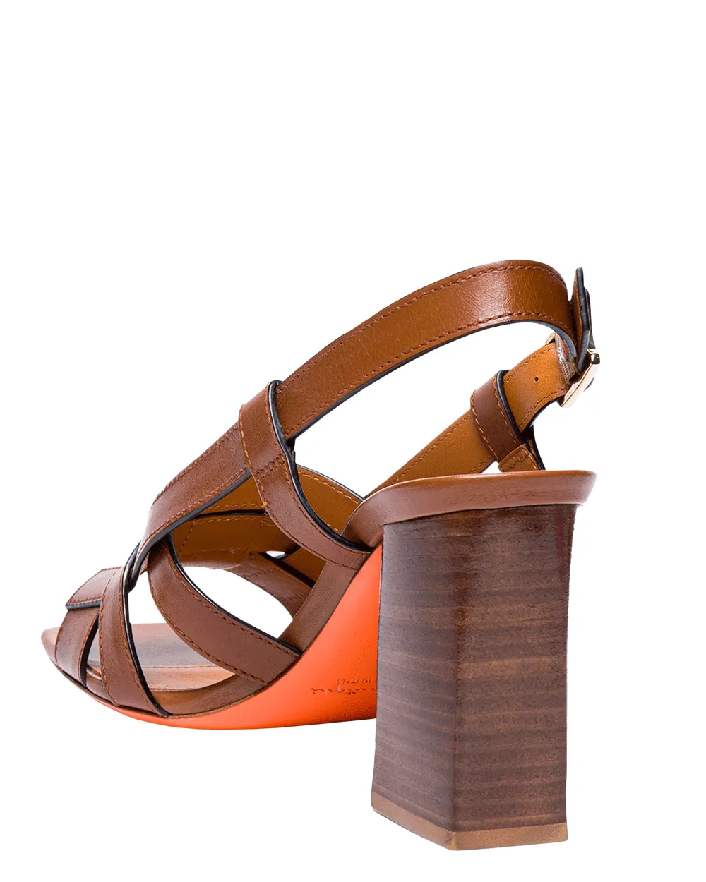 Venere Leather Slingback Sandal in Light Brown