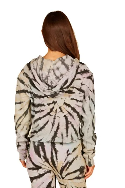 Vintage Havana Grunge Tie Dye Crop Hoodie B8899