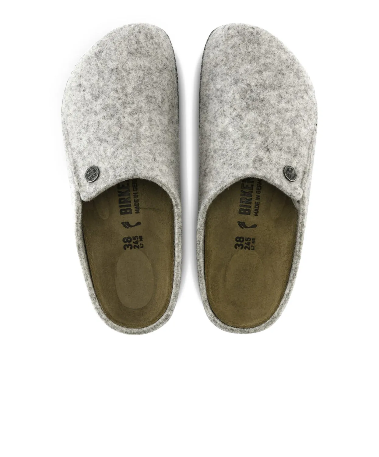 Womens Birkenstock Shoes Birkenstock Zermatt Wool Felt Light Grey Clogs