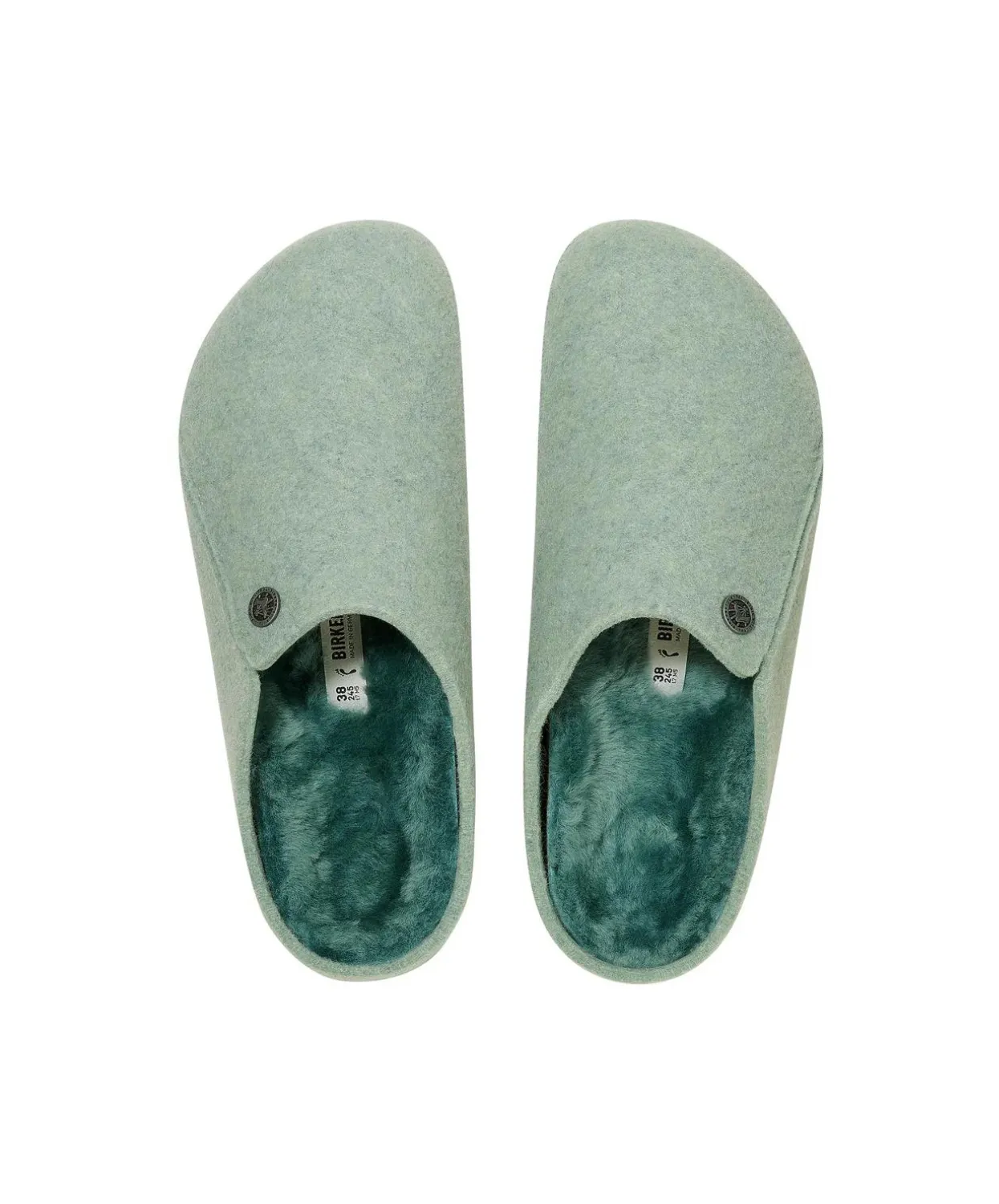Womens Birkenstock Shoes Birkenstock Zermatt Wool Felt Shearling Matcha Clogs
