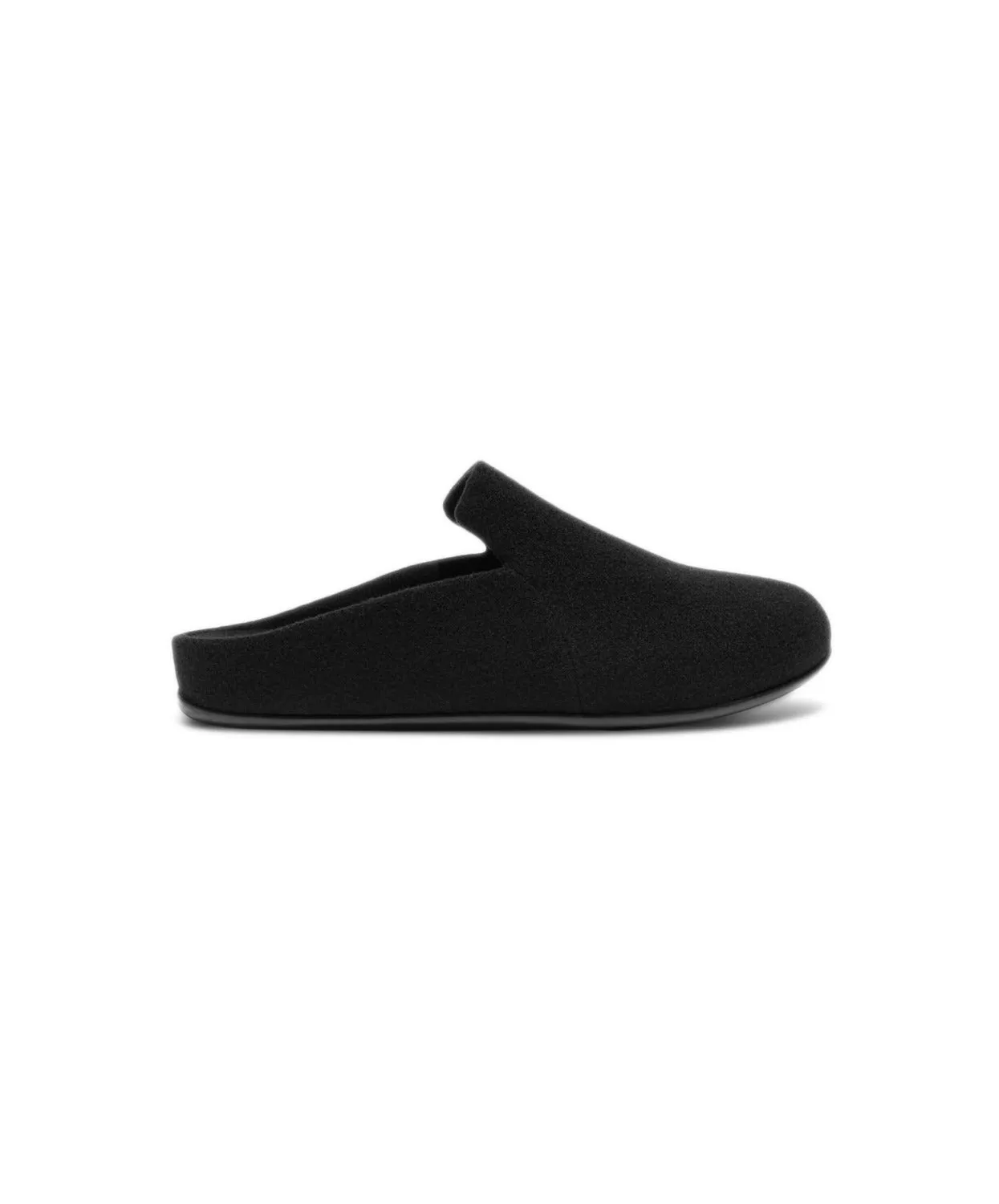 Womens Fitflop Shoes FitFlop Chrissie II Haus Felt Slippers Black