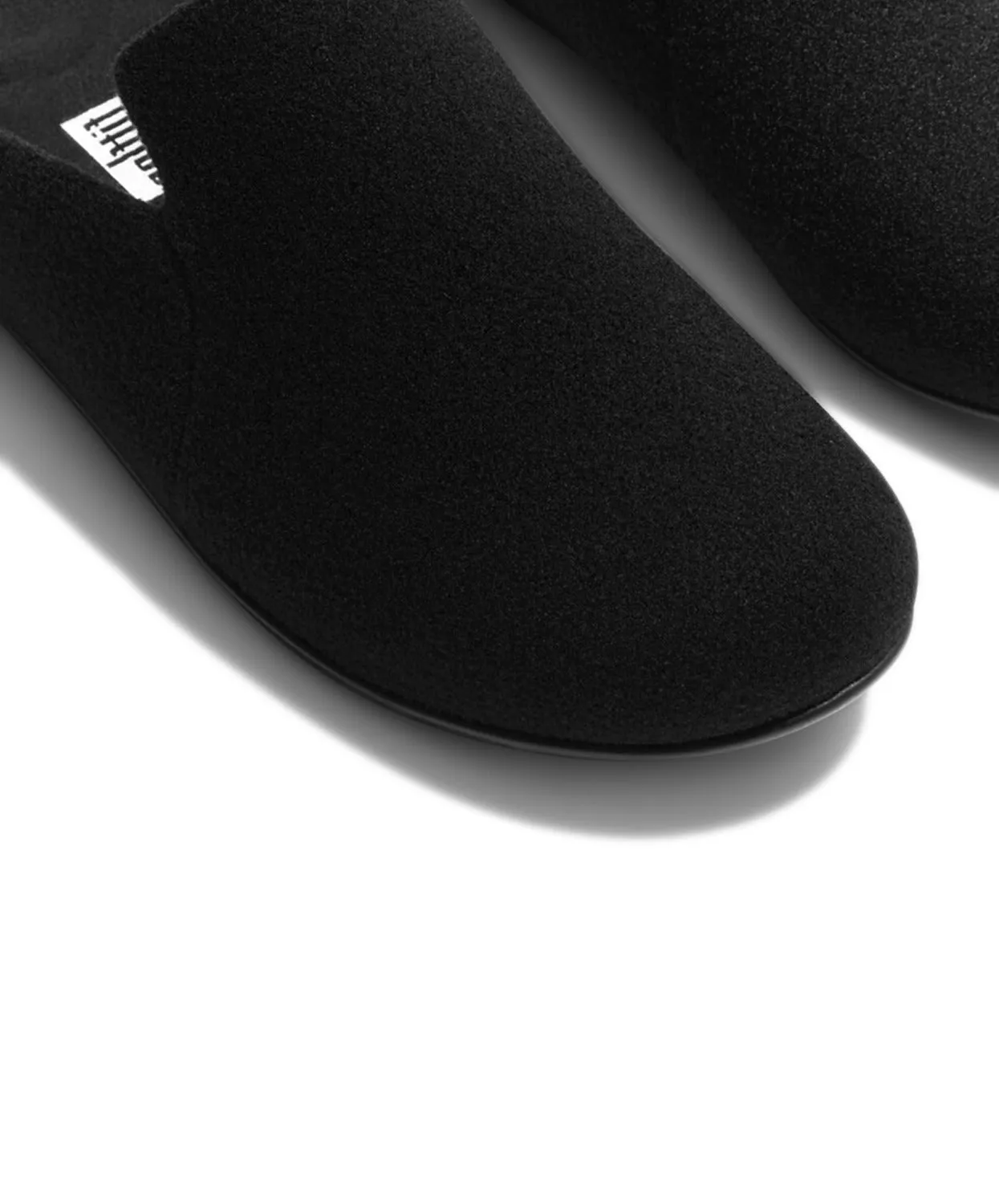 Womens Fitflop Shoes FitFlop Chrissie II Haus Felt Slippers Black