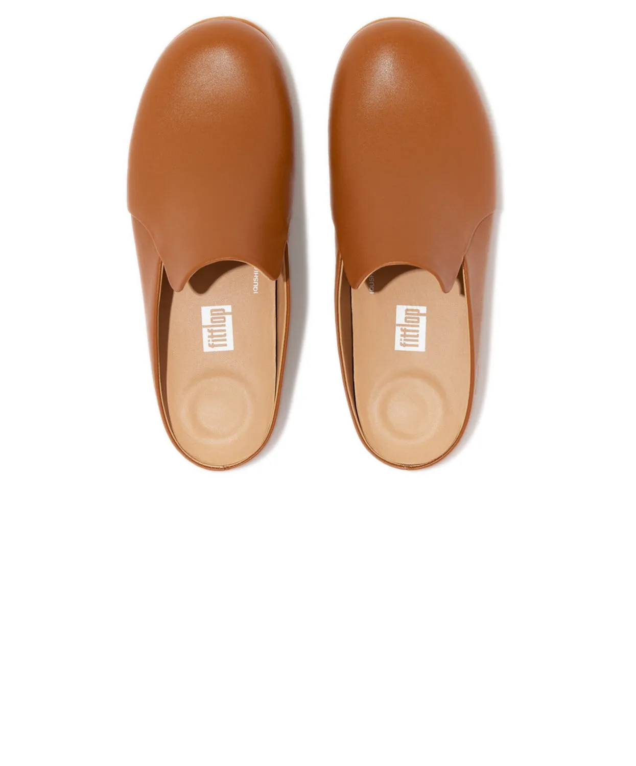 Womens Fitflop Shoes FitFlop Chrissie II Haus Leather Slippers Tan