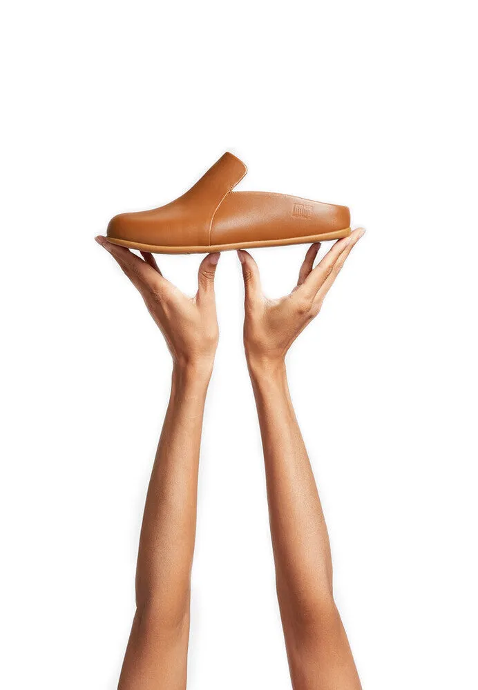 Womens Fitflop Shoes FitFlop Chrissie II Haus Leather Slippers Tan