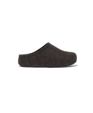 Womens Fitflop Shoes FitFlop Shuv e01 Cushy Felt Clog Slippers Black