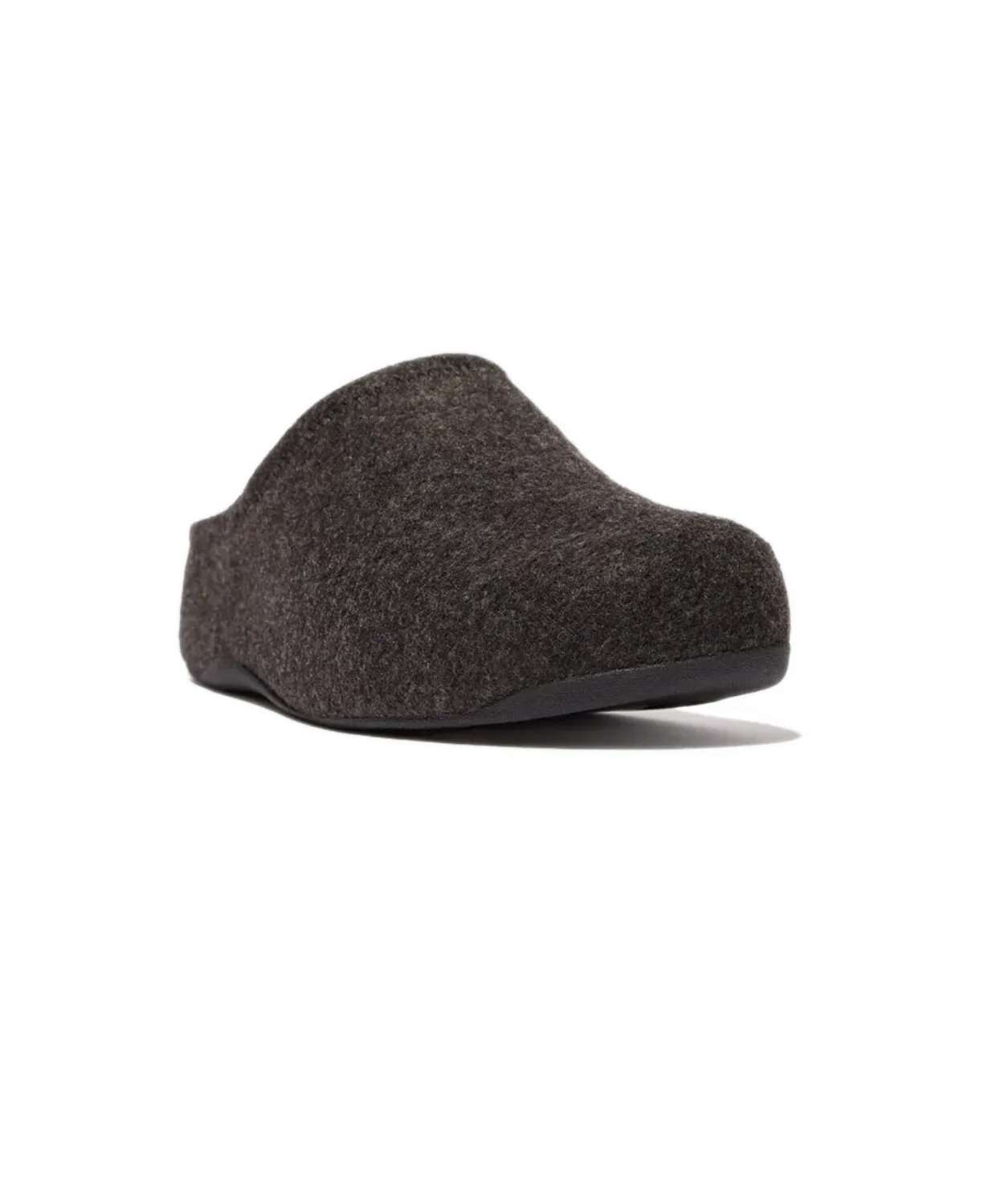 Womens Fitflop Shoes FitFlop Shuv e01 Cushy Felt Clog Slippers Black