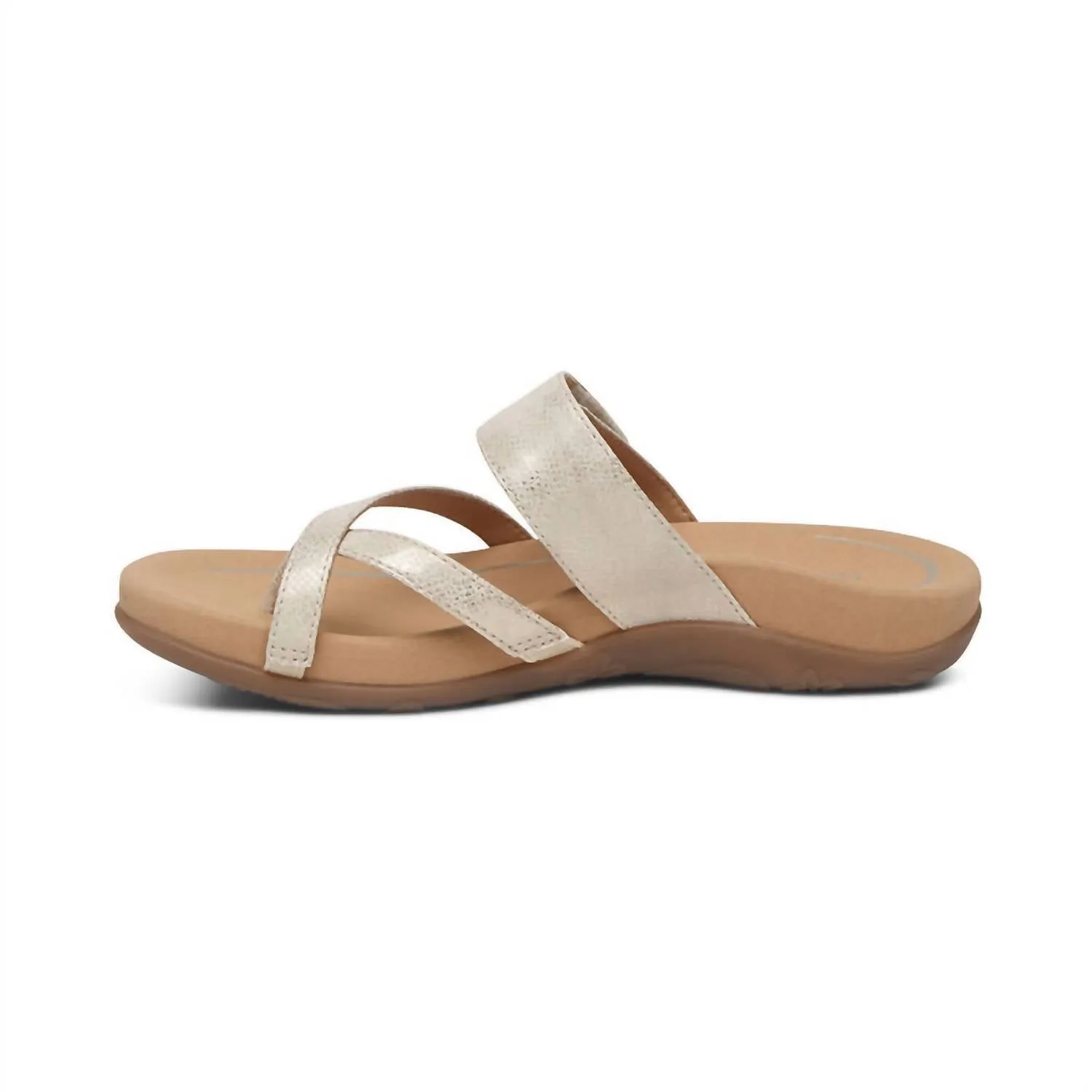 Women's Izzy Adjustable Slide Sandal In Light Gold