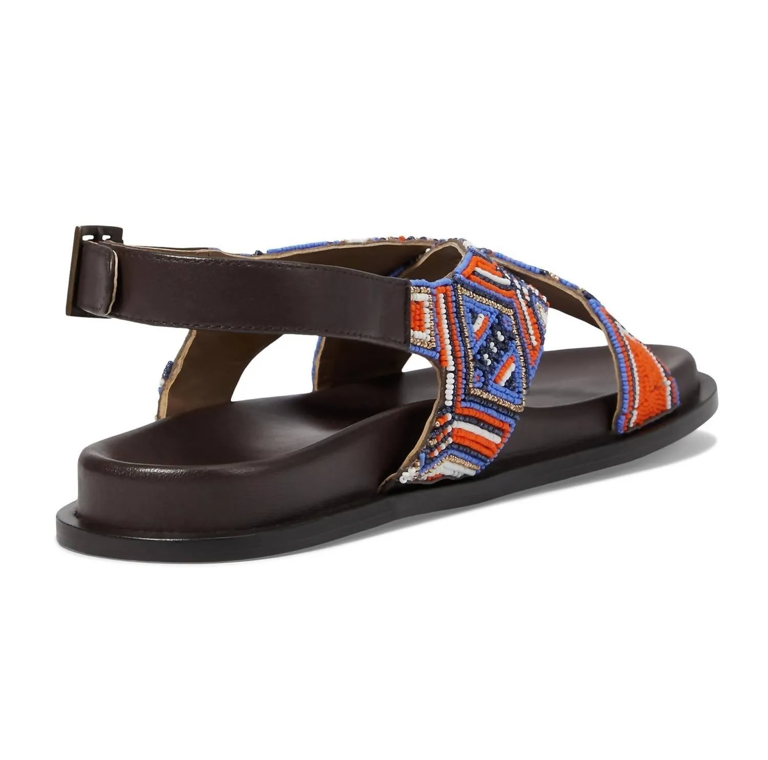Women's Mali Beaded Sandal In Blue Multi