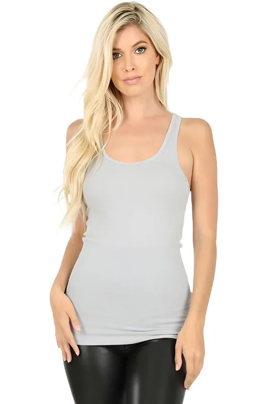 Zenana Racer Ribbed Knit Tank T1159