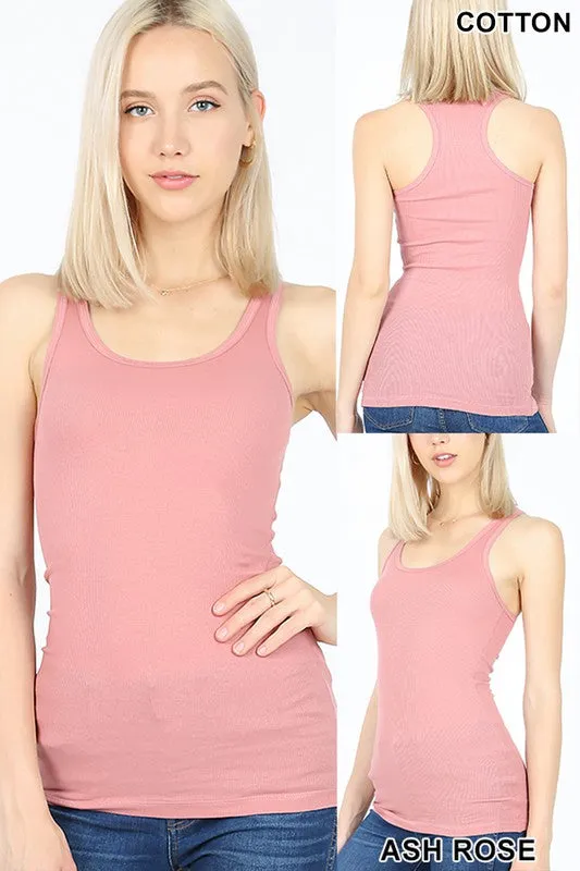 Zenana Racer Ribbed Knit Tank T1159