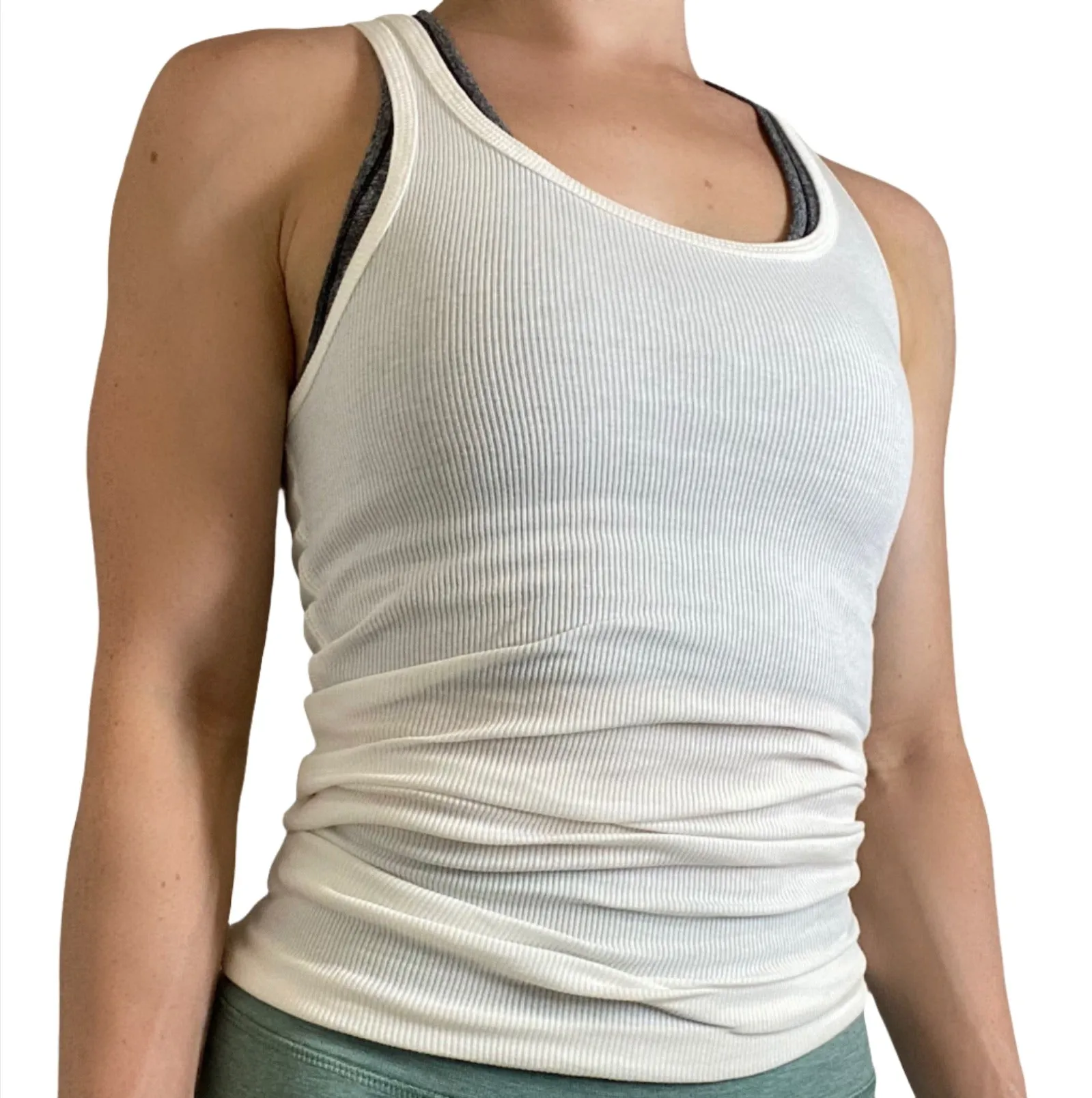 Zenana Racer Ribbed Knit Tank T1159