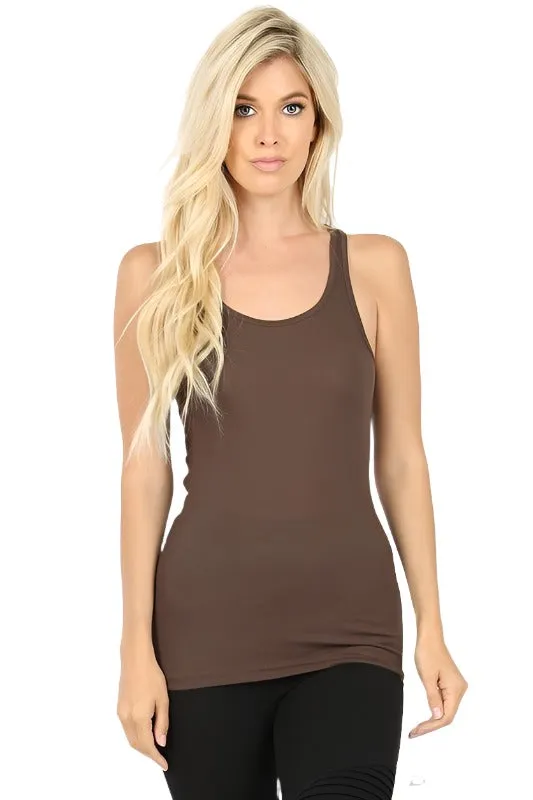 Zenana Racer Ribbed Knit Tank T1159