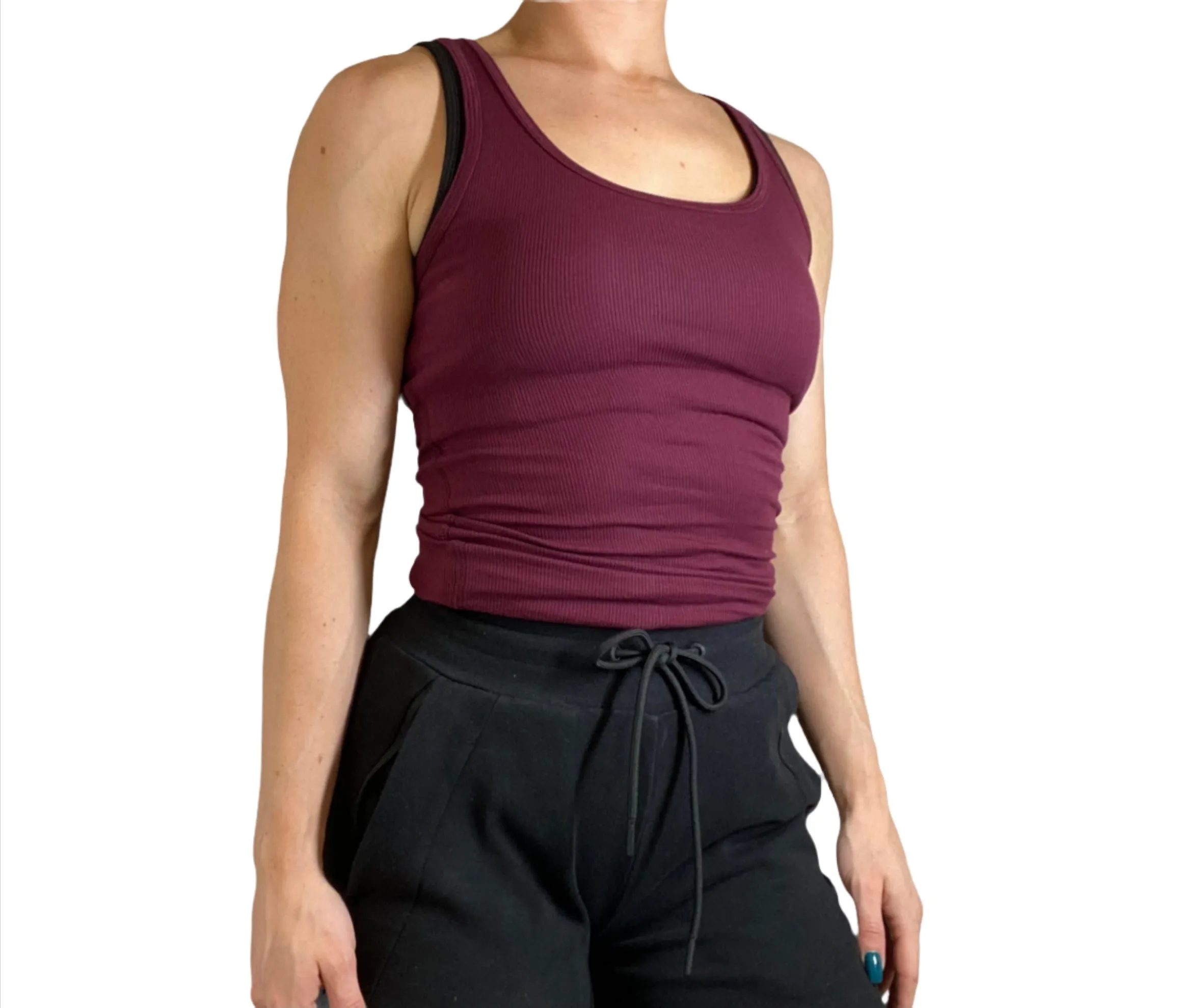 Zenana Racer Ribbed Knit Tank T1159